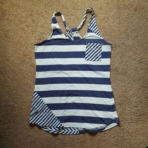 Empyre Navy Blue/White Stripe Tank Top
